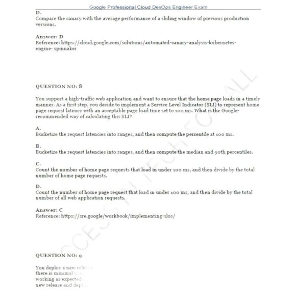 Printout Google Professional Cloud DevOps Engineer Study Guide - Picture 6 of 6